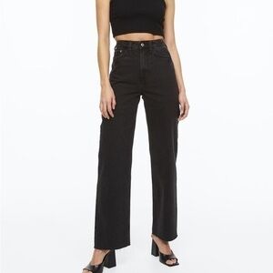 Black Wide Ultra High Jeans